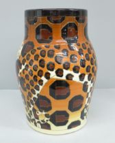 A Sally Tuffin Designs Dennis China Works Leopard vase, 24cm