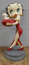 A Betty Boop figure on stand, 55cm