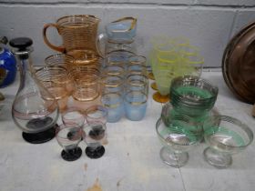 A box of 1940s/50s lemonade sets and decanter with four glasses **PLEASE NOTE THIS LOT IS NOT