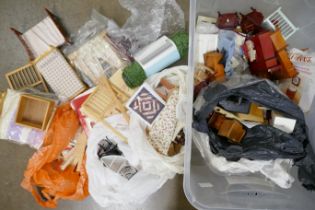 Two large boxes of dolls house furniture **PLEASE NOTE THIS LOT IS NOT ELIGIBLE FOR POSTING AND