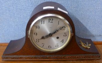 An early 20th Century Enfield oak mantel clock