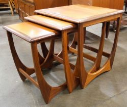 A G-Plan Astro nest of teak tables