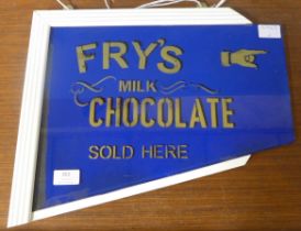 A Fry's Milk Chocolate advertising sign