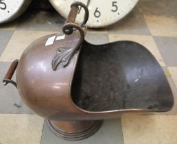 A Victorian copper coal scuttle