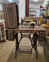 A Singer treadle sewing machine