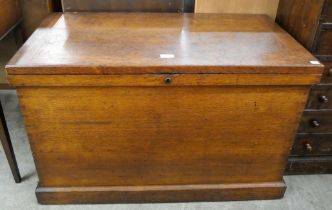 A Victorian fitted oak silver chest