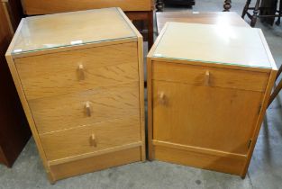 Two Stag oak bedside chests