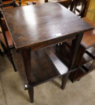 A pair of elm lamp tables