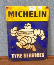 An enamelled Michelin advertising sign