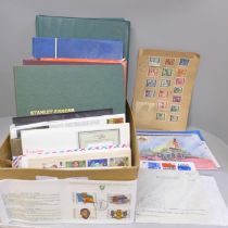 Stamps; a box of stamps, covers, presentation packs, etc.