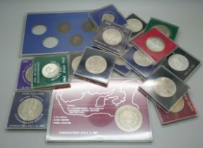 A collection of mainly Commonwealth commemorative coins