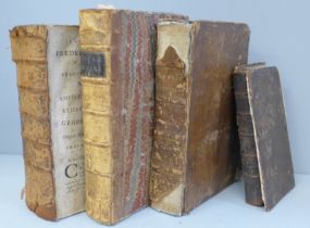 Four antiquarian books, including The London General Gazetteer of the Known World, Vol II, 1825