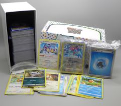 500+ Pokemon cards, including Black Star rare and holographic, comes in 151 collectors box