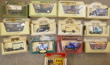 Thirteen diecast vehicles including Models of Yesteryear, boxed