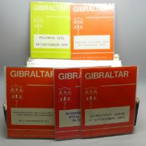 Stamps; Gibraltar presentation packs, 1971 to mid 1990s (96 no.)