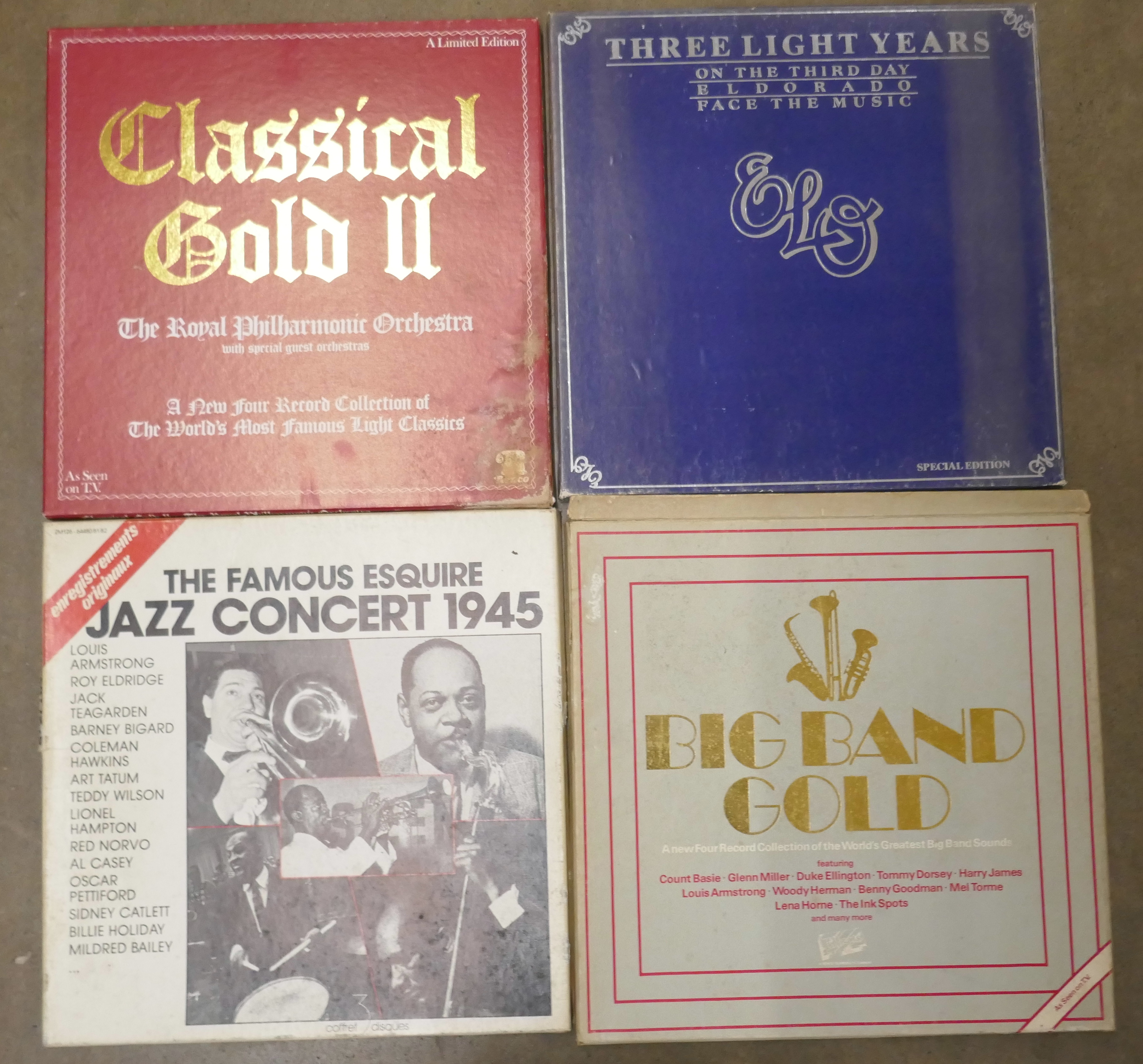 Three boxes of boxed sets of LP records, including jazz, Elvis Presley, 1960s, easy listening, - Bild 2 aus 2