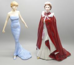 A Royal Worcester 'In Celebration of The Queen's 80th Birthday 2006' figure, and a Royal Doulton
