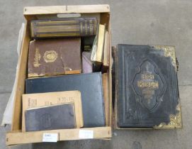 A Victorian family Bible, two volumes of Punch and other 19th/20th Century books **PLEASE NOTE