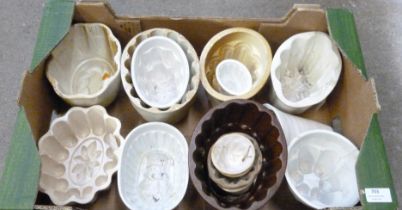 A collection of Victorian salt glazed and other jelly moulds (13) **PLEASE NOTE THIS LOT IS NOT