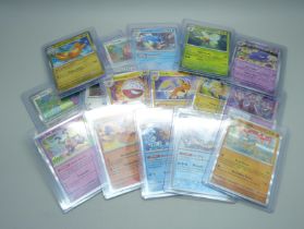 Twenty x 151 Scarlet and Violet Pokemon cards, all Black Star rares, holographic and reverse