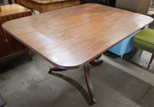 A George IV mahogany rectangular tilt top breakfast table