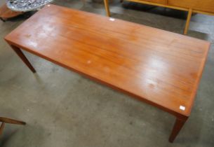 A Danish teak rectangular coffee table