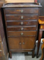 An Edward VII mahogany music cabinet