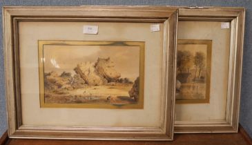 A pair of Victorian watercolours