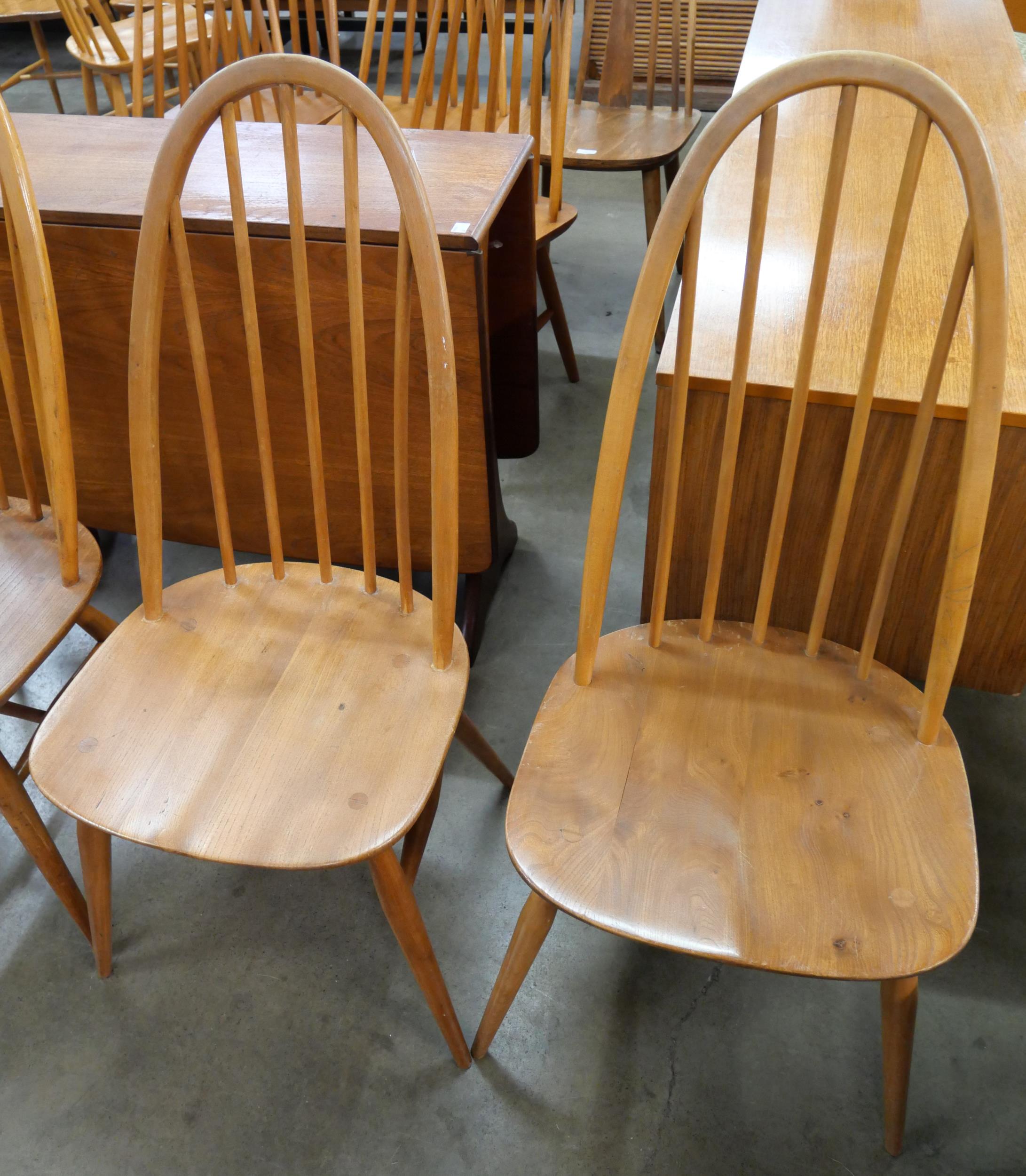 A set of four Ercol blonde elm and beech Quaker chairs - Image 2 of 3