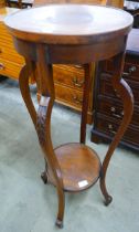 An Edward VII mahogany jardiniere stand