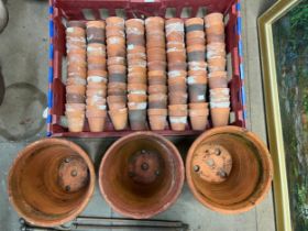 Assorted terracotta plant pots