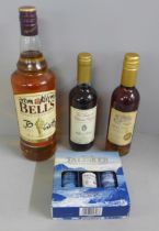 Talister: The Collection by the Sea set of three, one bottle of Bell's and two bottles of dessert