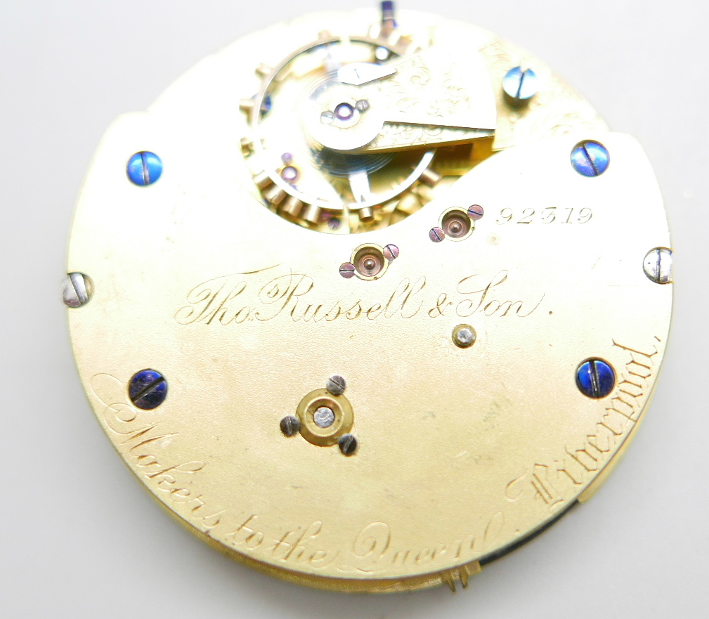 An Omega pocket watch movement and two centre seconds Chronograph movements - Image 3 of 7