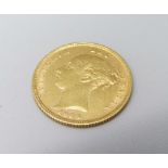 A Victorian 1884 half sovereign