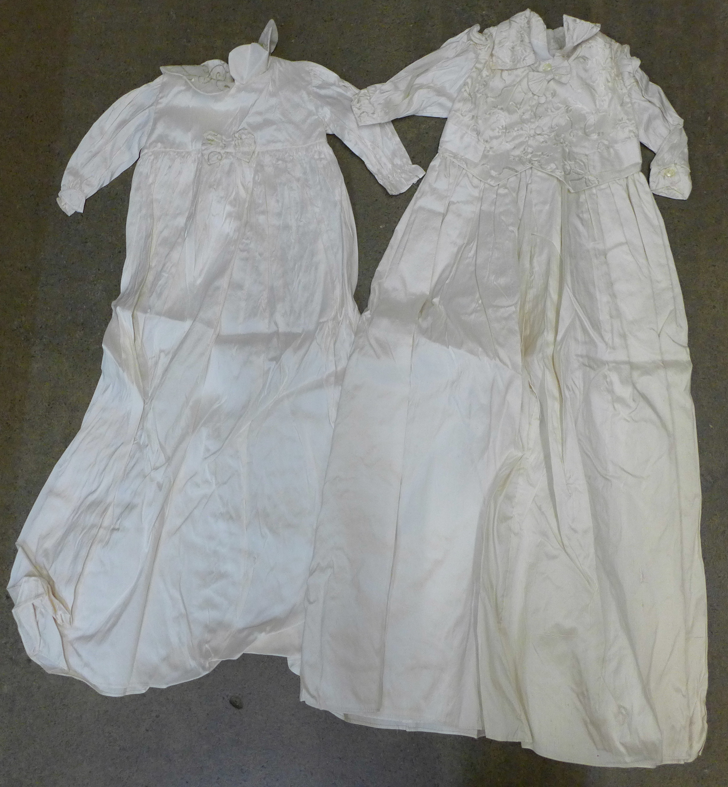 Six silk christening gowns, some with tags by Christine Ann - Image 4 of 8