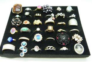 Thirty-six dress rings