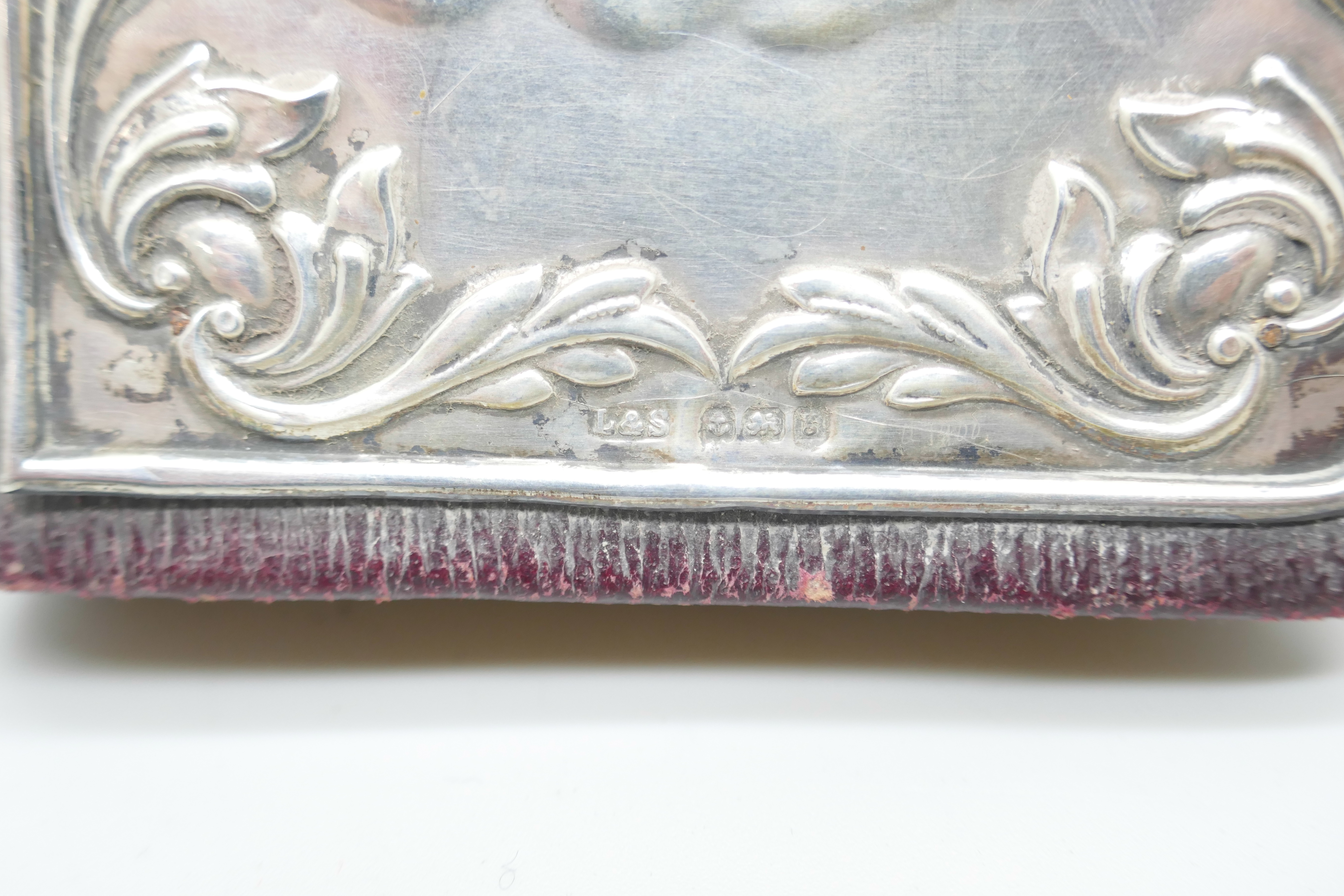 A silver fronted Longfellow Birthday Book, with Reynolds Angels detail - Image 3 of 5