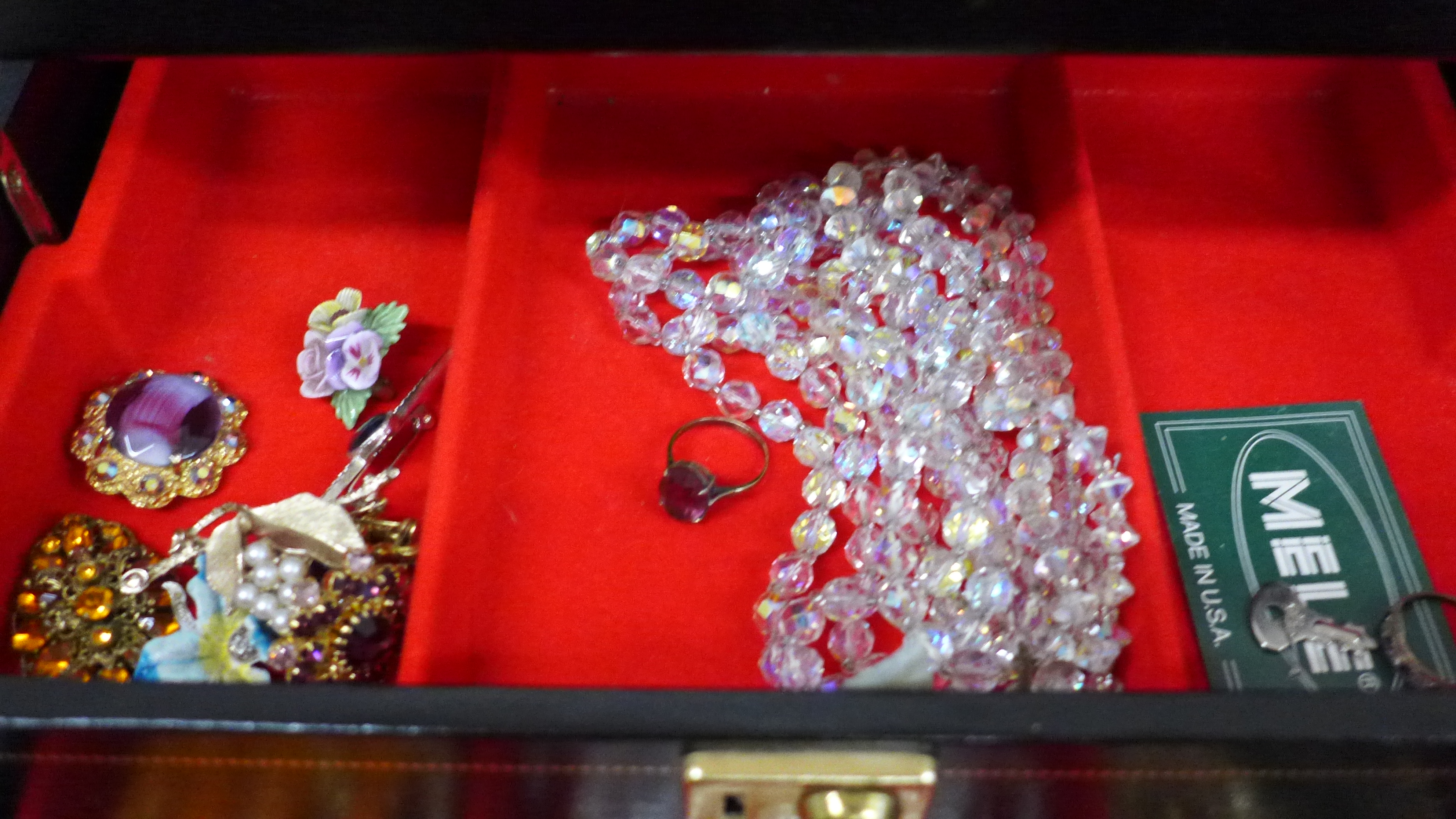 Costume jewellery including silver rings and earrings and a box of earrings, some pairs 9ct gold - Image 6 of 6