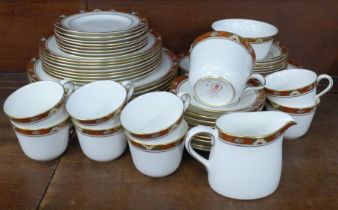 A Royal Crown Derby Cloisonne tea and dinner service, eight setting, second quality