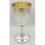 A silver goblet, 277g, 15.5cm