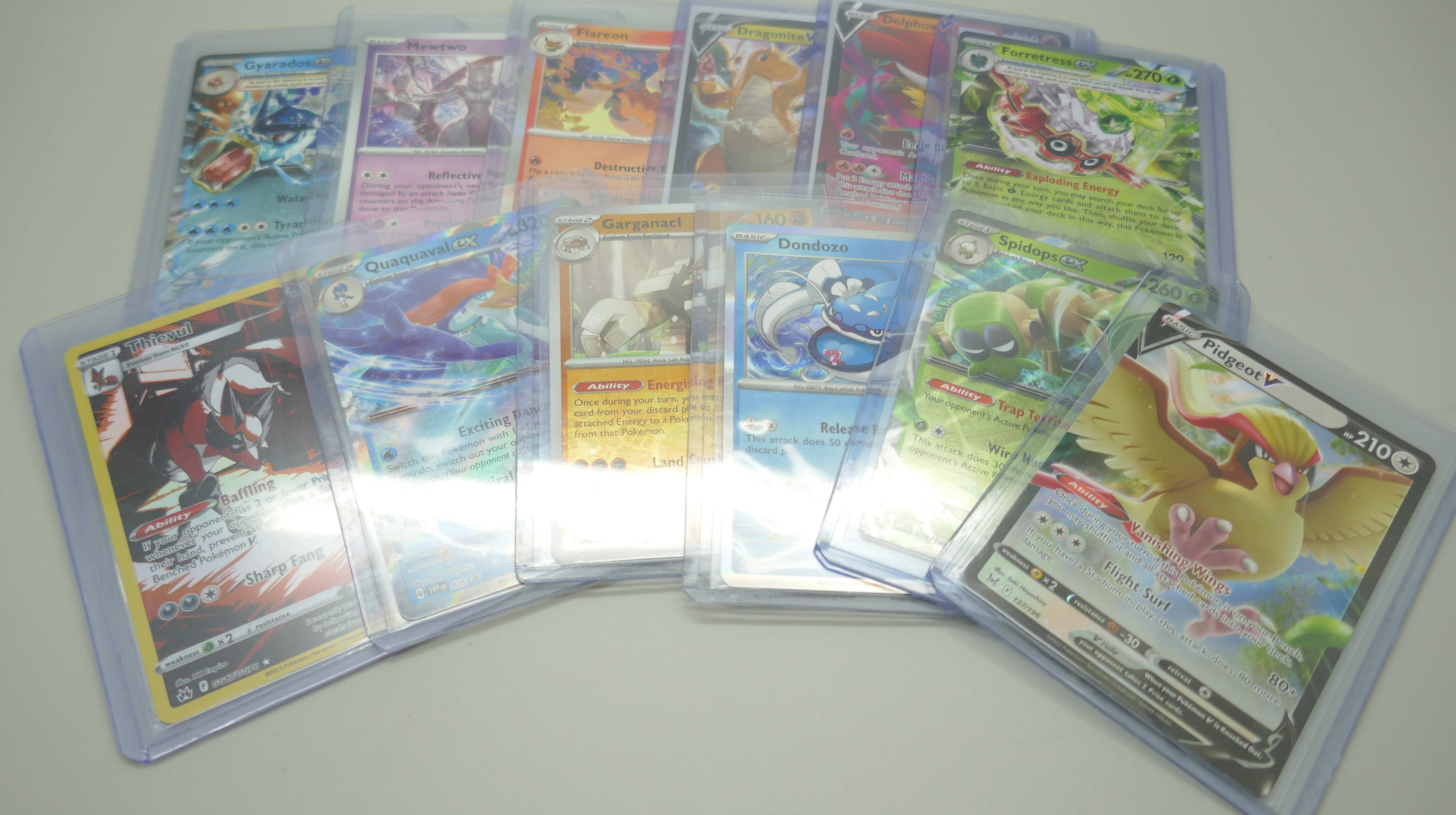 12 x Holographic Pokemon cards, including Ex, V x full artwork, including Promo, Ultra rare and rare - Image 2 of 3