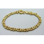 An18ct gold bracelet, 11.5g, 20.5cm