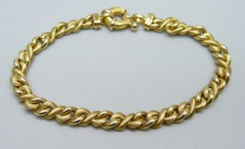 An18ct gold bracelet, 11.5g, 20.5cm