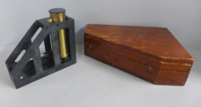 A Watkin Clinometer, marked P.T.I, no. 2423, 1943, cased