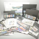 Stamps; stamp covers, mint stamps, a Battle of Britain commemorative coin cover