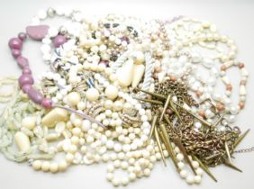 A collection of vintage costume jewellery