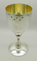 A silver goblet, 231g, 16cm