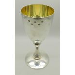 A silver goblet, 231g, 16cm