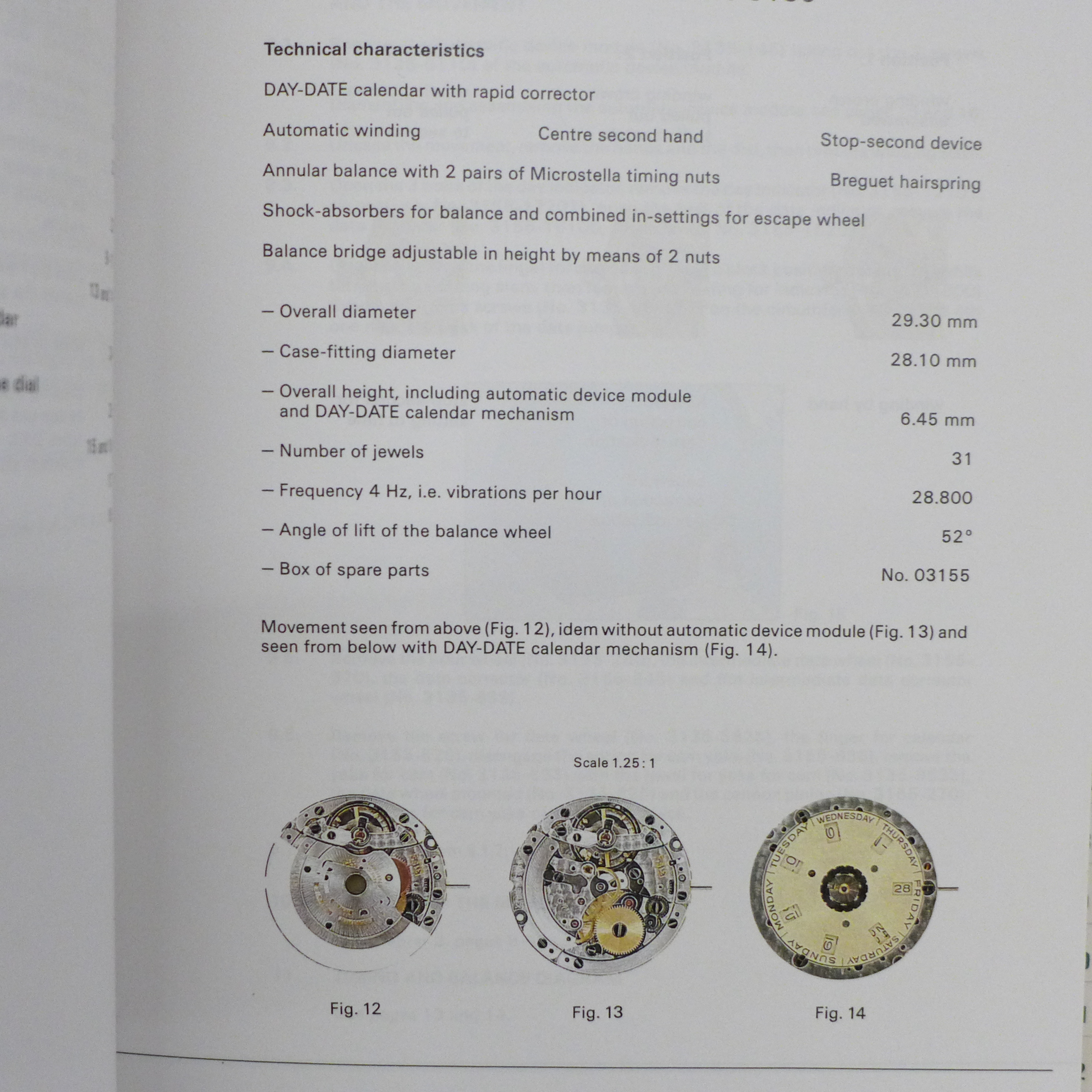 A Rolex Technical/Service Manual, and two similar ETA manuals, Vol. 1 and 2 - Image 2 of 6