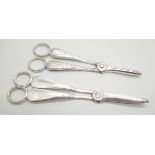 Two pairs of grape scissors, c1900